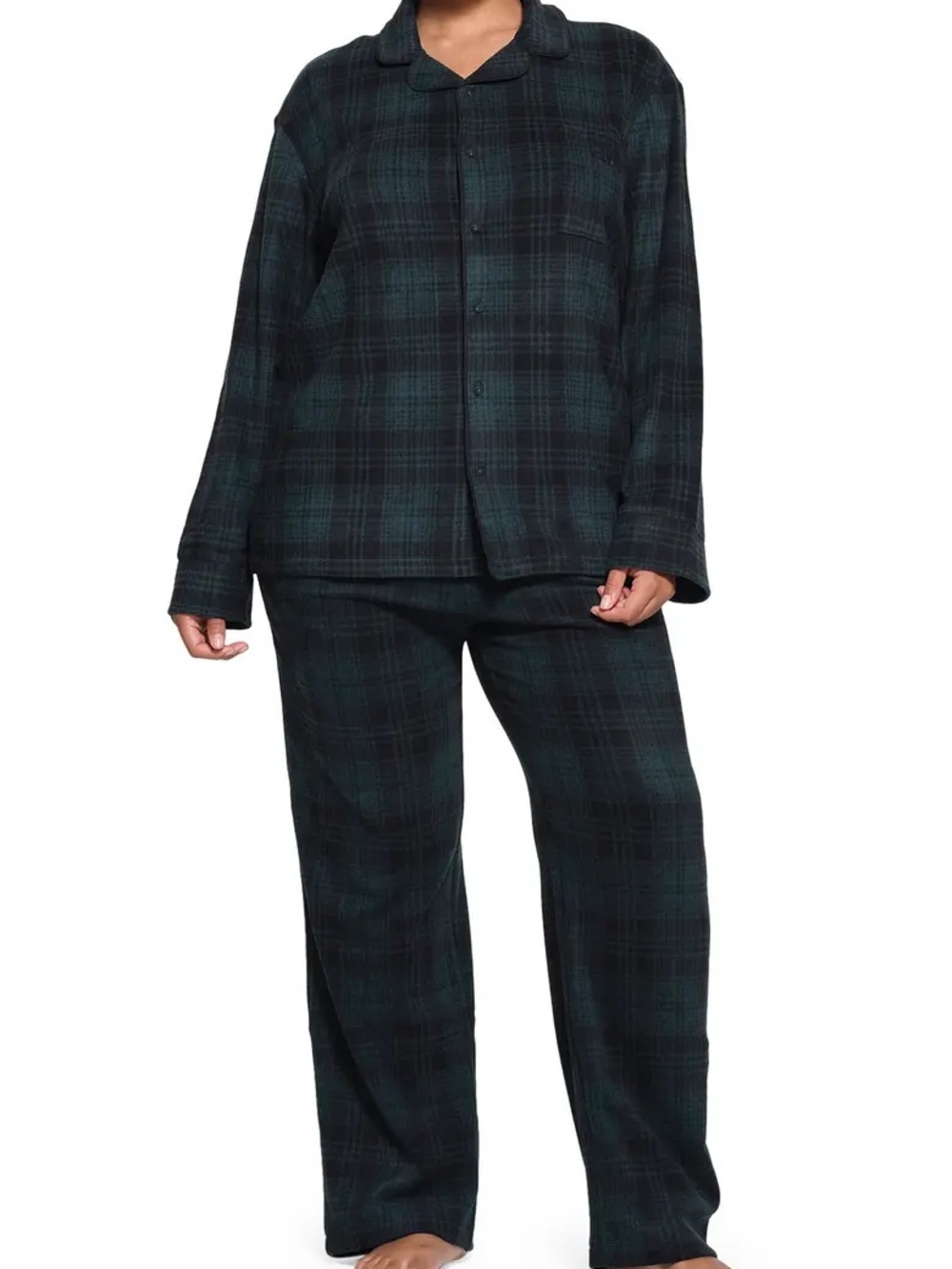 Skims Fleece Sleep Set in Cypress Plaid